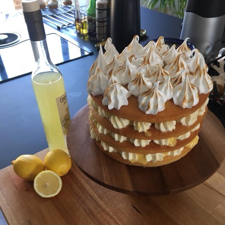 Lemoncurd meringue taart (lagentaart)